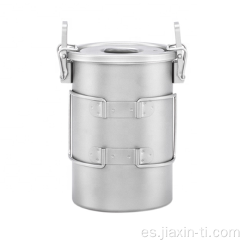 Juego de ollas de cocina de titanio multifuncional de 900 ml